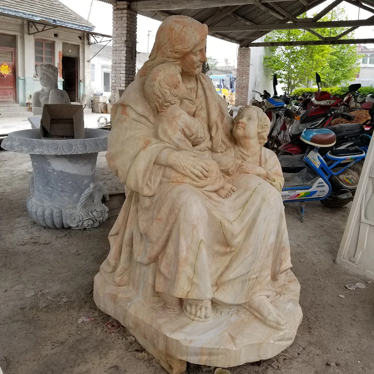 Factory direct supply marble statue sculpture garden decorative life size jesus stone sculpture