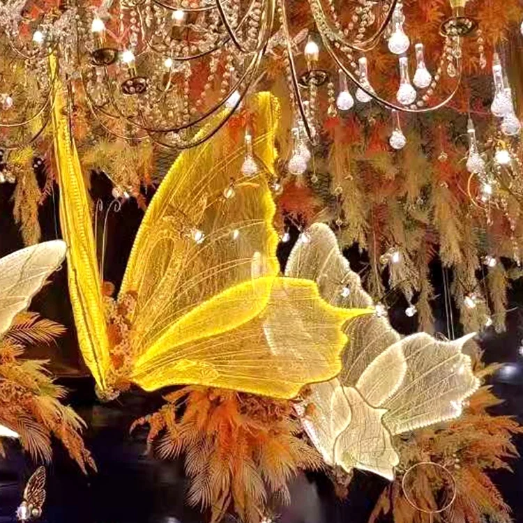 New design stage background of large butterfly background for garden wedding