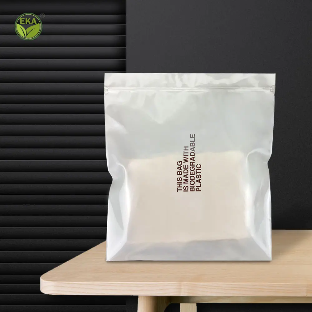 Compostable Bag Bolsas De Maiz Small Ziplock Corn Starch Packaging Cotton Bud In Poly Bag Customize Ziplock Tshirt Bag