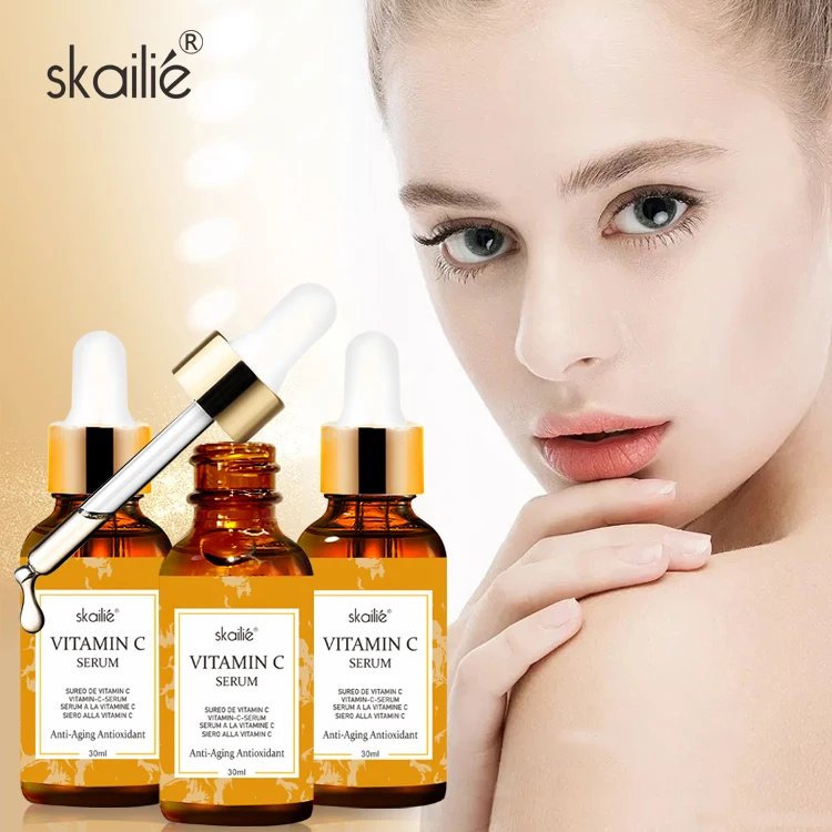 Skailie  Private Label Organic 30ml Moisturizing Hydrating Whitening Hyaluronic Acid Vitamin c Serum For Face