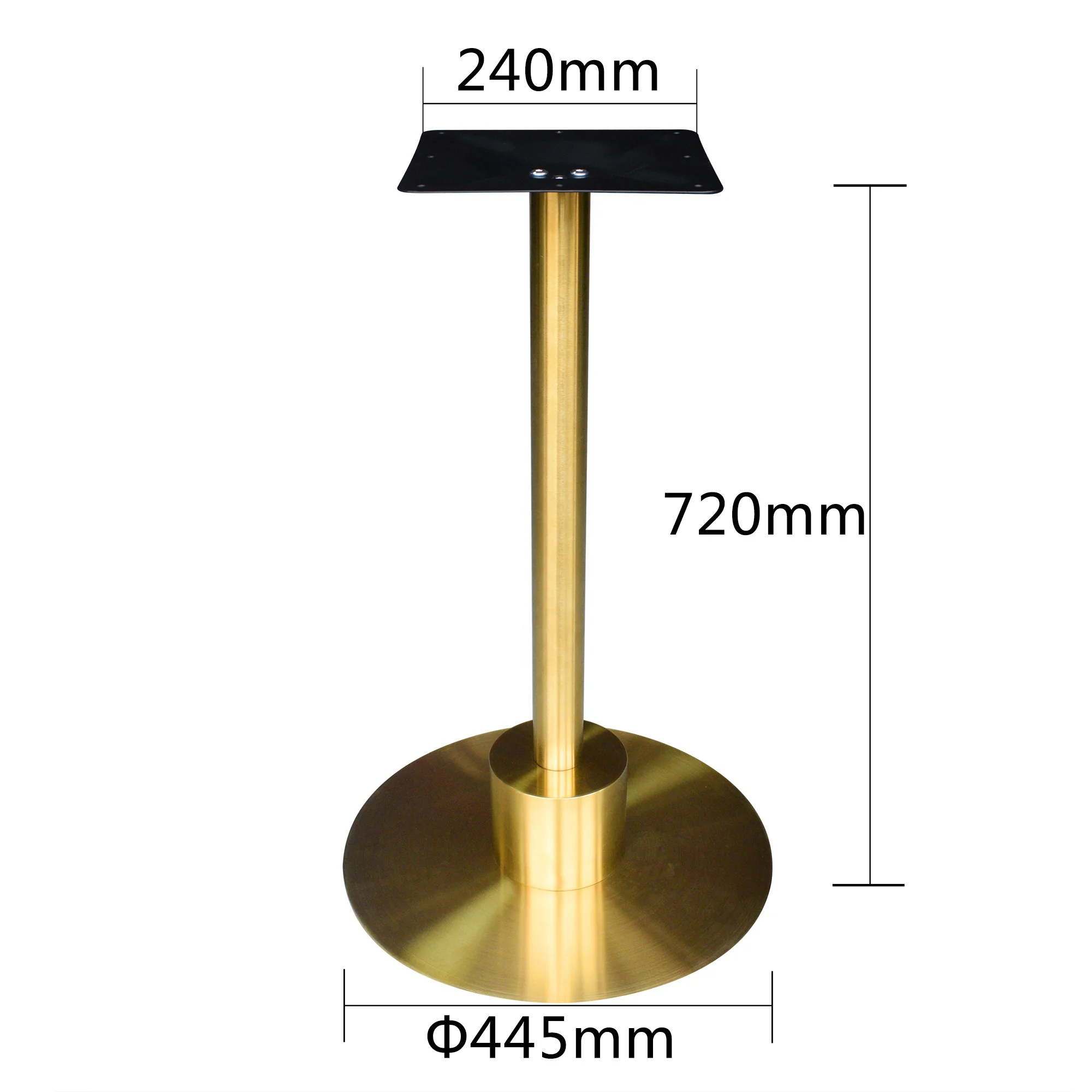 Stainless steel titanium gold edged Jazz white round artificial stone table top Dining table furniture