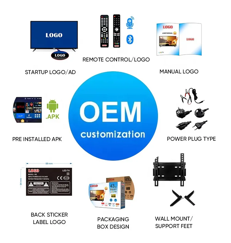 Brand New Flat Screen Smart Televisions 32 43 50 Inch Smart TV LED OLED Level TV for Home