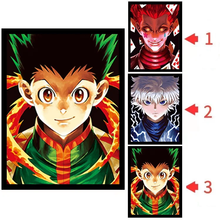 Wholesale Hokage Jujutsu Kaisen Bleach HUNTERS Anime PVC Posters 3D Lenticular Poster Hologram Motion Cartoon Print Wall Art