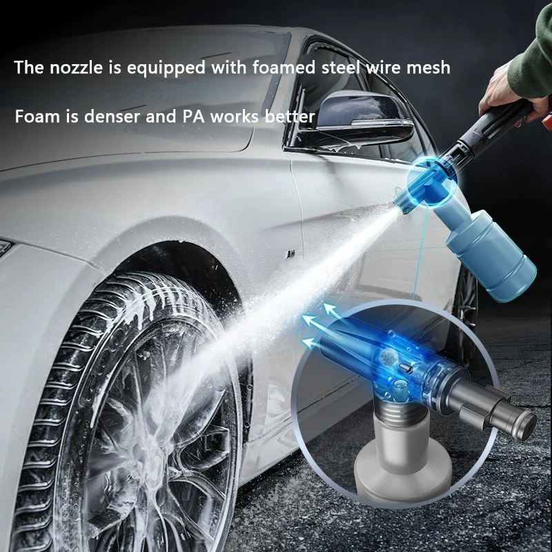 Home car washing machine charging  pouring flowers lithium electric wireless high voltage car washer machine car cleaner