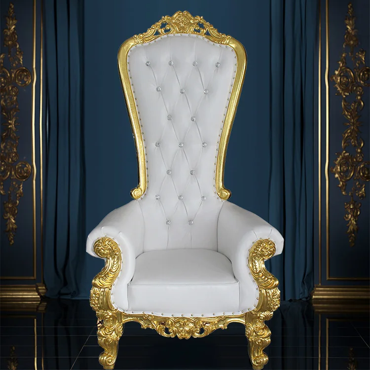 Competitive Price Professional Gold Throne Chairs Royal Luxury Wedding Chair For GroomDinner Restaurant Hotel Chair