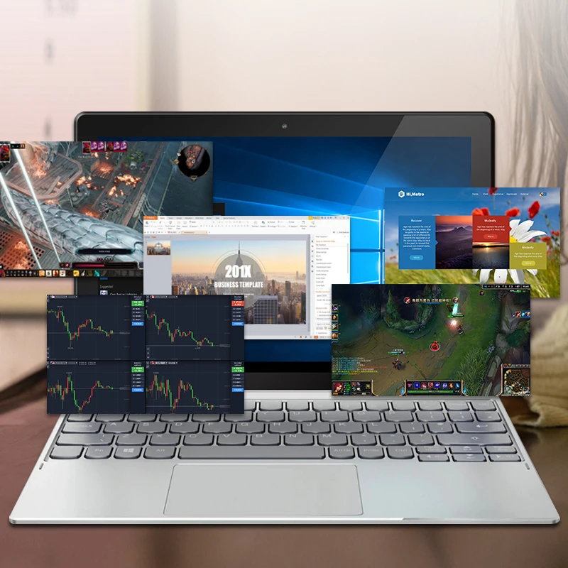 OEM планшет Windows Dual Mode Wifi 10 1 дюйма 2 в ноутбук 4G Ram 64Gb Rom Window планшетный