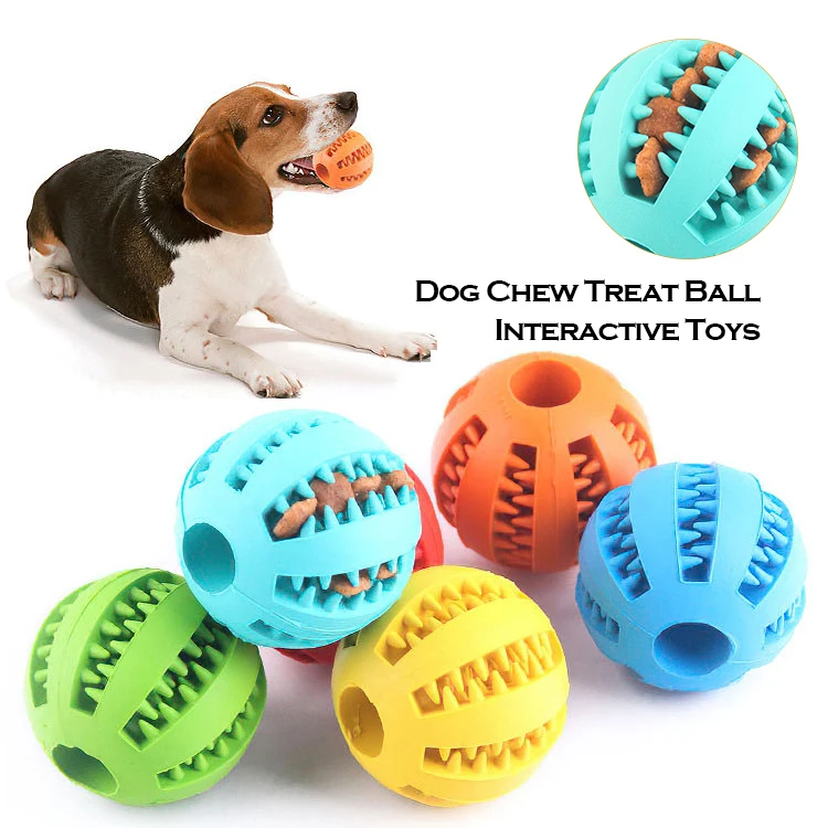 Mint Dog Treat Ball Rolling Durable Training Little Pet Shop Toys Wholesale Manufacturer Customized Rubber Interactive Dog Ball