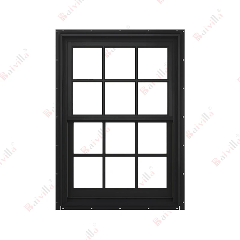 China best supplier american style aluminum double hung windows with Insulation glass