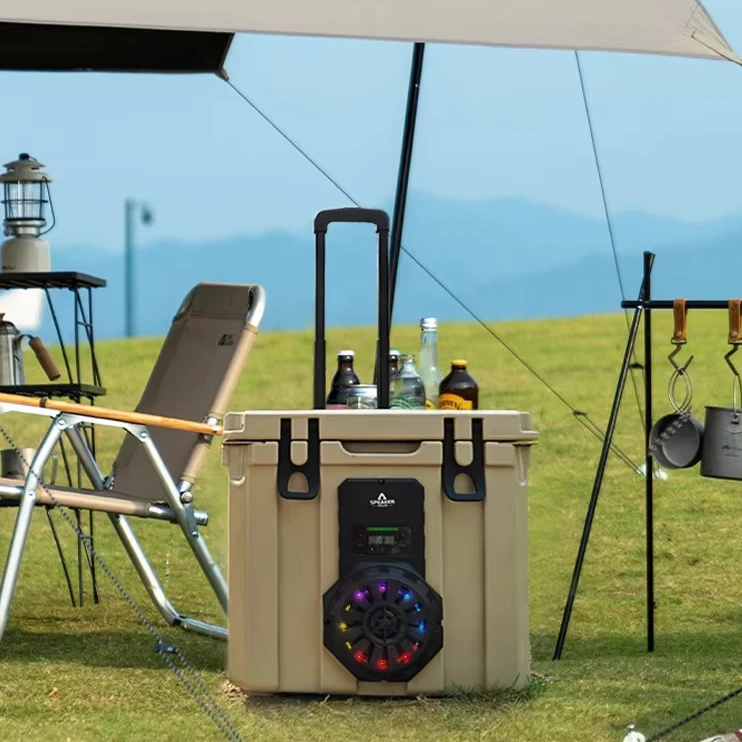 Speaker Cooler DL35S  Rotomolded Ice chest with Wheels Portable Insulated Cooler box