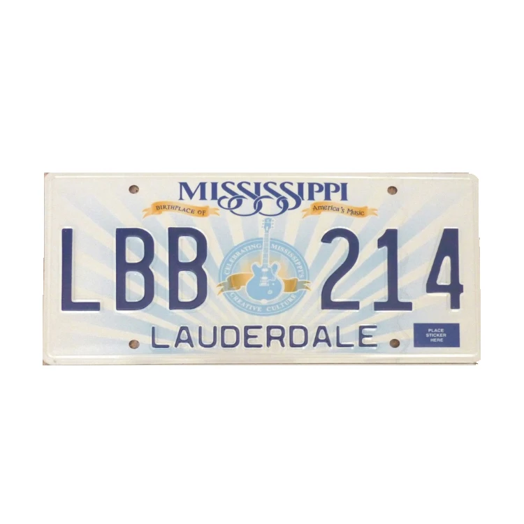 Decorative custom aluminum american blank car number plates