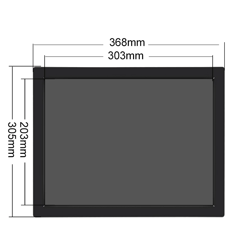 15 inch 1024*768 HD-MI VGA AV BNC USB  Non Touch Square screen Plastic Case TFT VESA Wall mounted industrial monitor