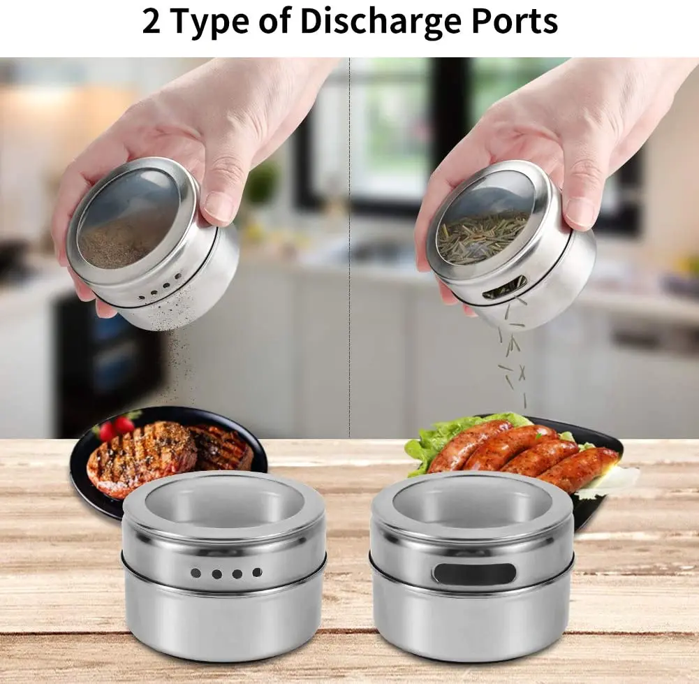 Spice Tins Seasoning Organizers Jars Organizer Stainless Steel Spice Jar Containers