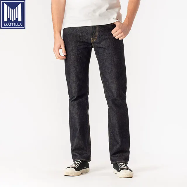 men cheap denim jeans with high quality japanese raw denim fabric wholesale price China OEM factory