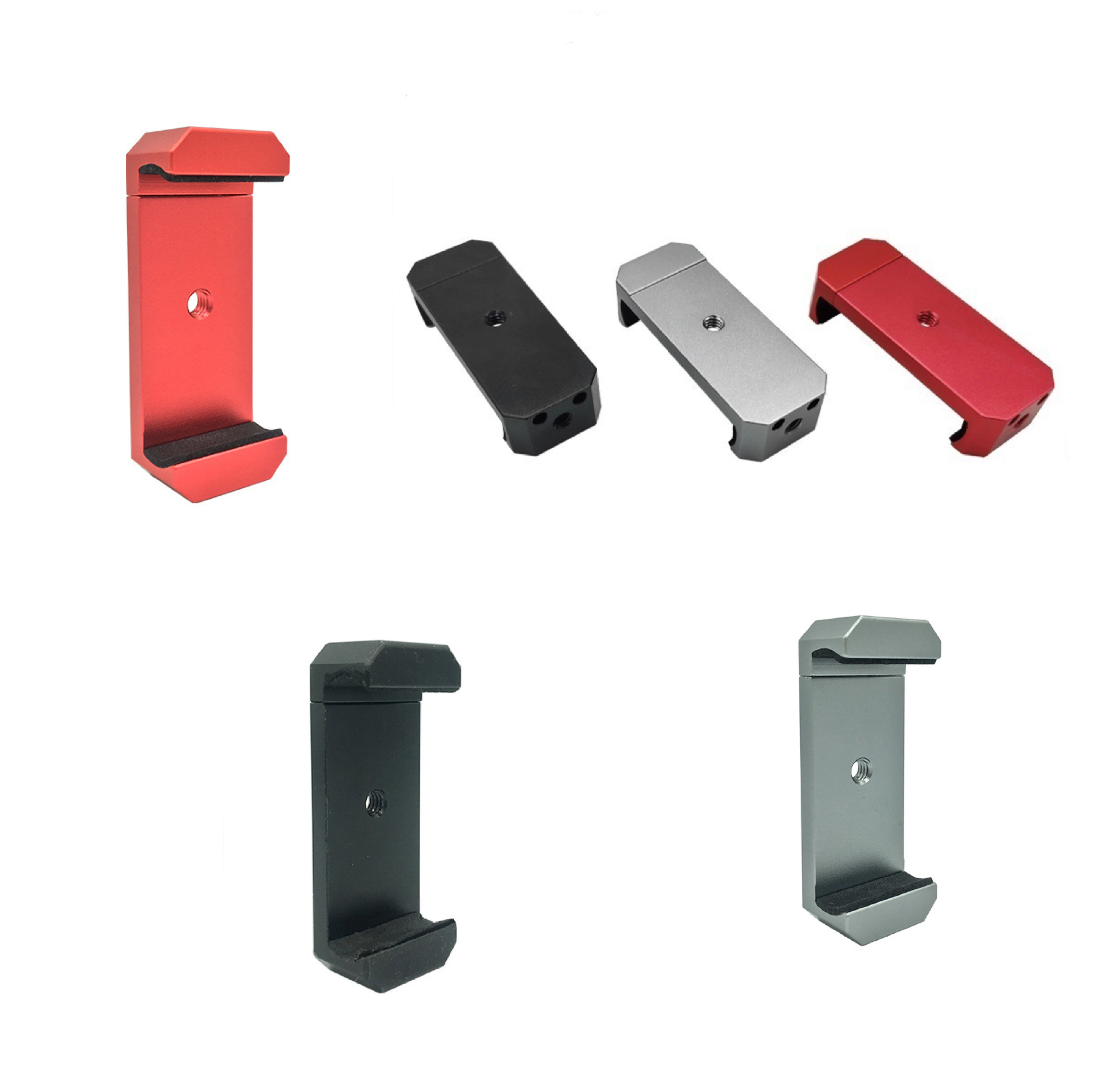 Изготовленные на заказ прецизионные токарные станки с ЧПУ металлические крепления для телефона алюминиевые зажимы держателей