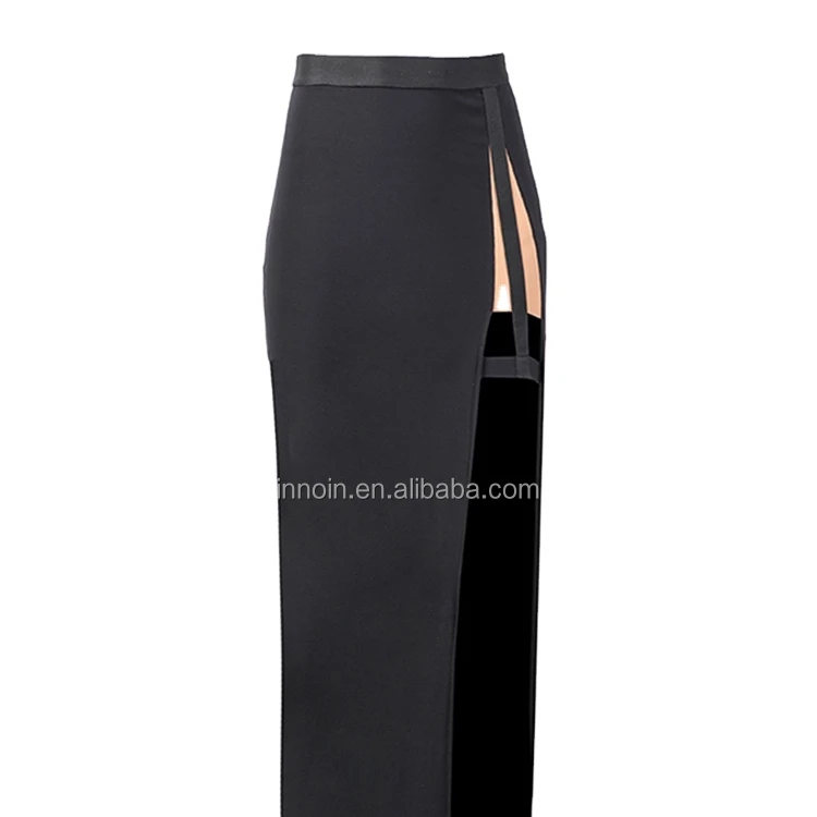 INNOIN Sexy Latin Dance Skirt Women Double Tassels Adult Latin Practice Clothes Fringe Skirt Cha Cha Samba Rumba Dance Costume