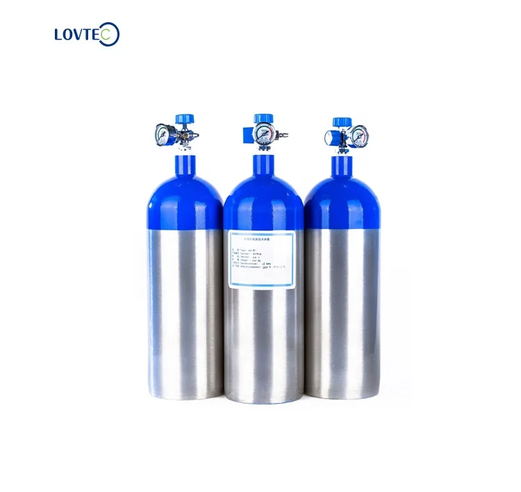 High quality hospital oxygen regulator cylinder steel aluminum medical gas tank cylinder for sale