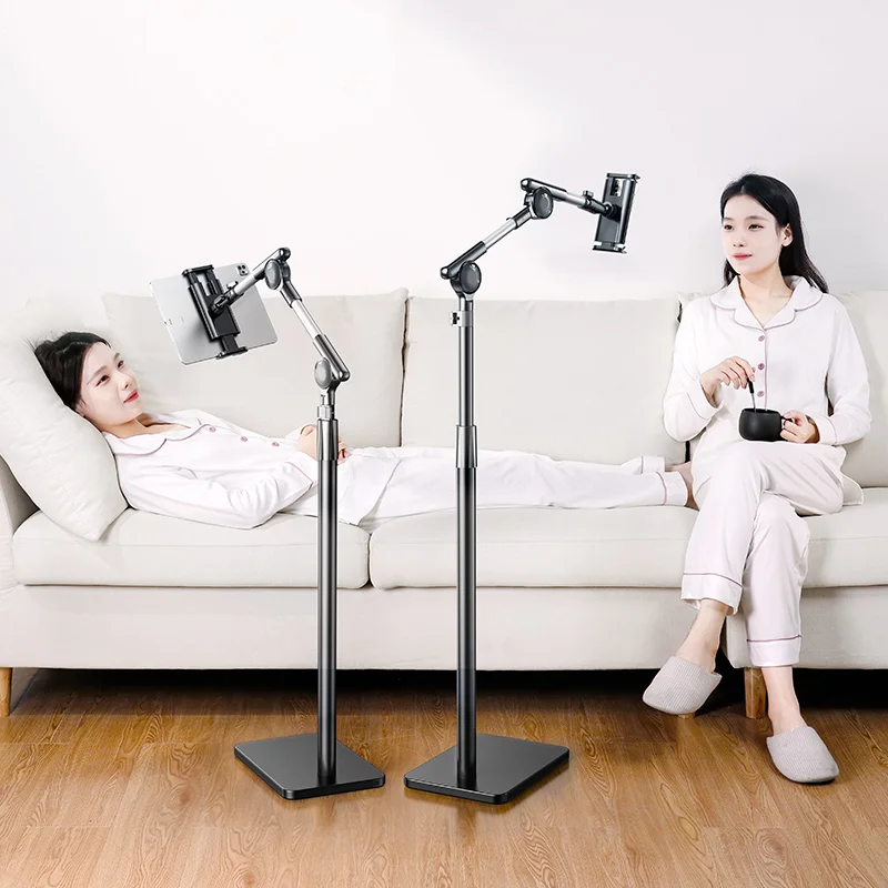 RTAKO 360 Degree Adjustable Height Folding Metal Aluminium Mobile Stand
