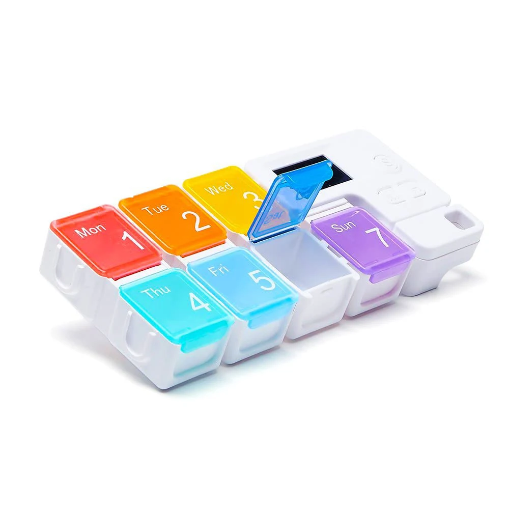 weekly 7 day large customized double layer 2 times a day alarm daily Pill Organizer