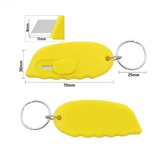 L053 Mini Keychain knife Portable Knife Utility Knife Paper Express Unpacking Envelope Office Cutting Paper Art Cutter Stationer