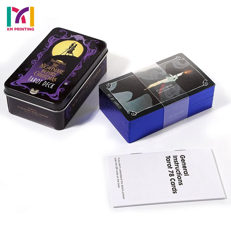 2024 With best quality Original Plastic Tarot Card 78 Pieces of Tarot Cards with Gold foil Waterproof Tarot Cards set