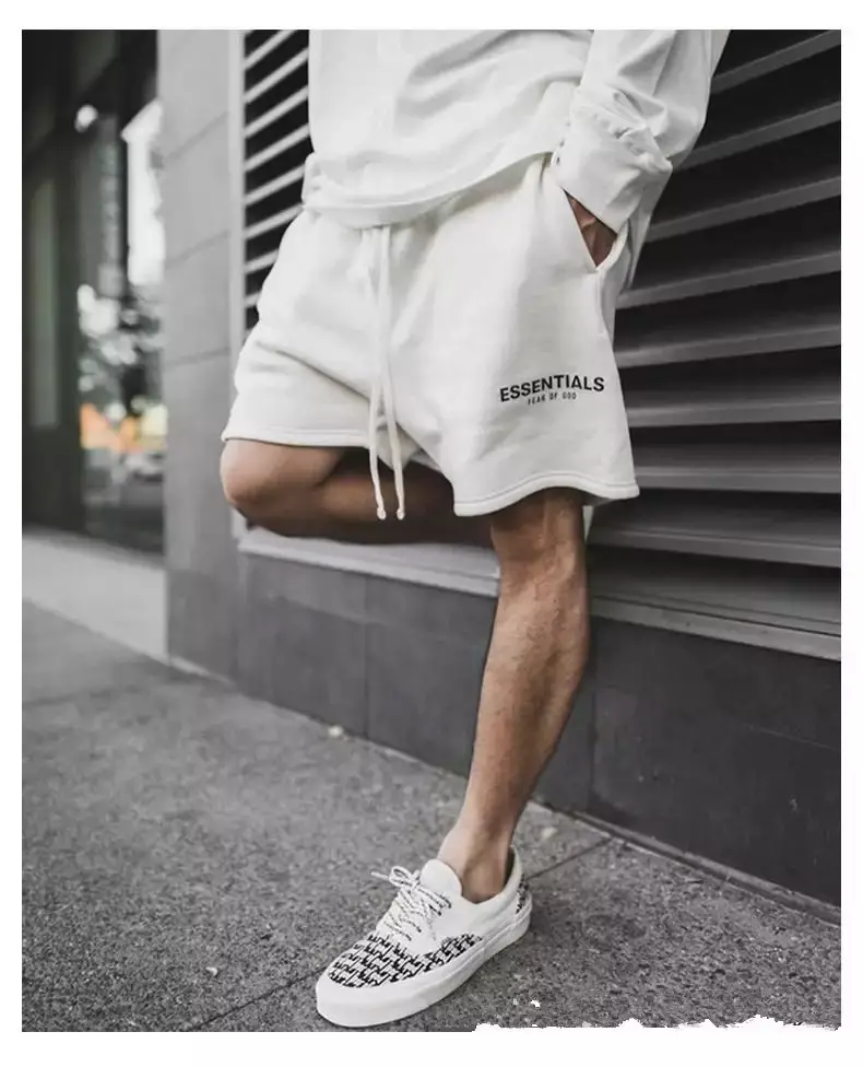 Fear of god основы высокое качество модная летняя модель Повседневная махрового трикотажа хлопка спортивные шорты 3м reflective с буквенным принтом и