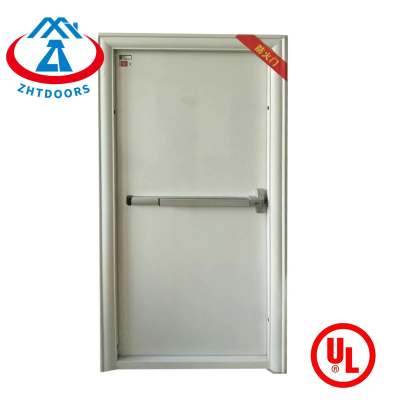 ZHTDOORS China Manufacturer Economical EN Standard 60 Minutes Fire Emergency Emergency Single Door With Fire Louver