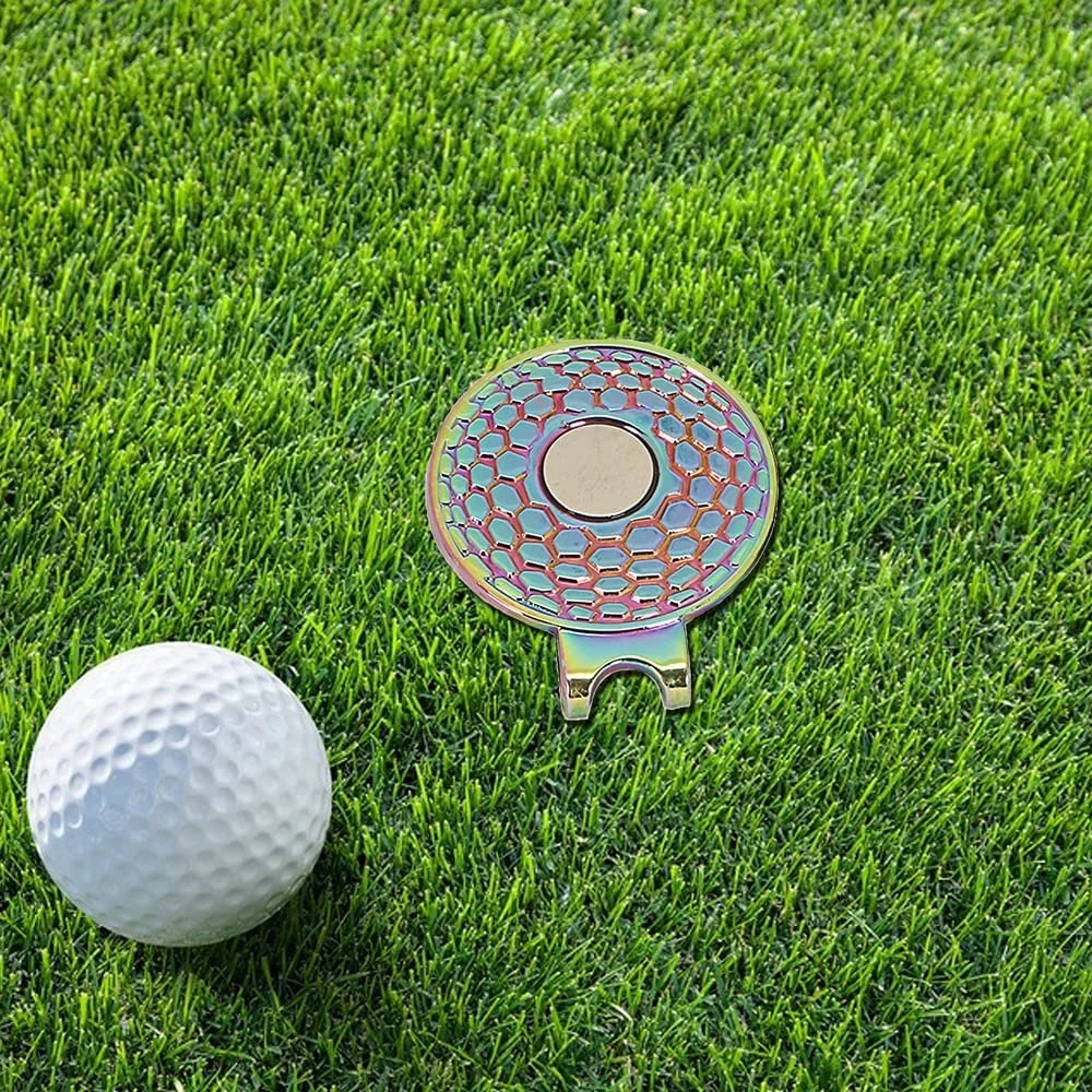 wholesale alloy metal Strong Magnetic Silver Copper Colorful Durable Attaches Professional Standard Golf Ball Marker Hat Clip