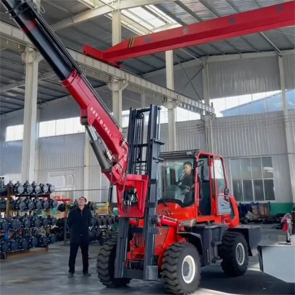 High quality 3 ton telescopic forklift jib boom crane mounted on forklift for sale