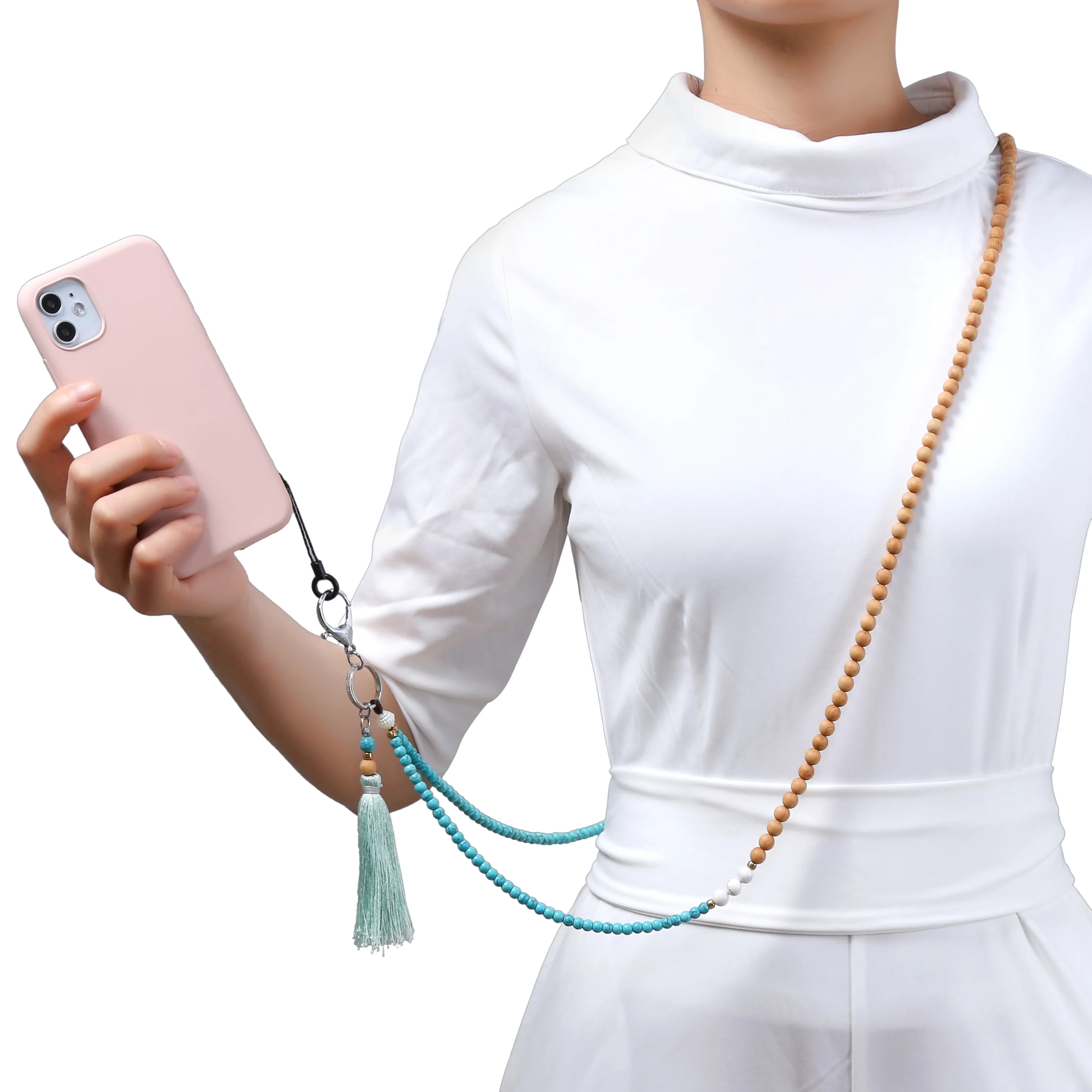 2021 New Arrival Phone Accessories Ladies DIY Women Holder Bead Mobile Chain Straps