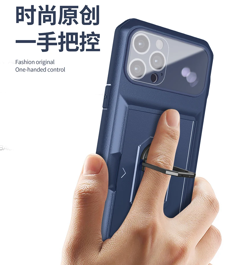 New Product Multifunction TPU PC Wallet Card Slots Ring Kickstand Magnetic Phone Case Cover For MOTO Edge 30