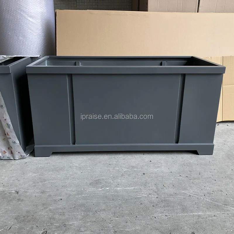 Large Modern Outdoor Rectangular Square Stainless Steel Planter