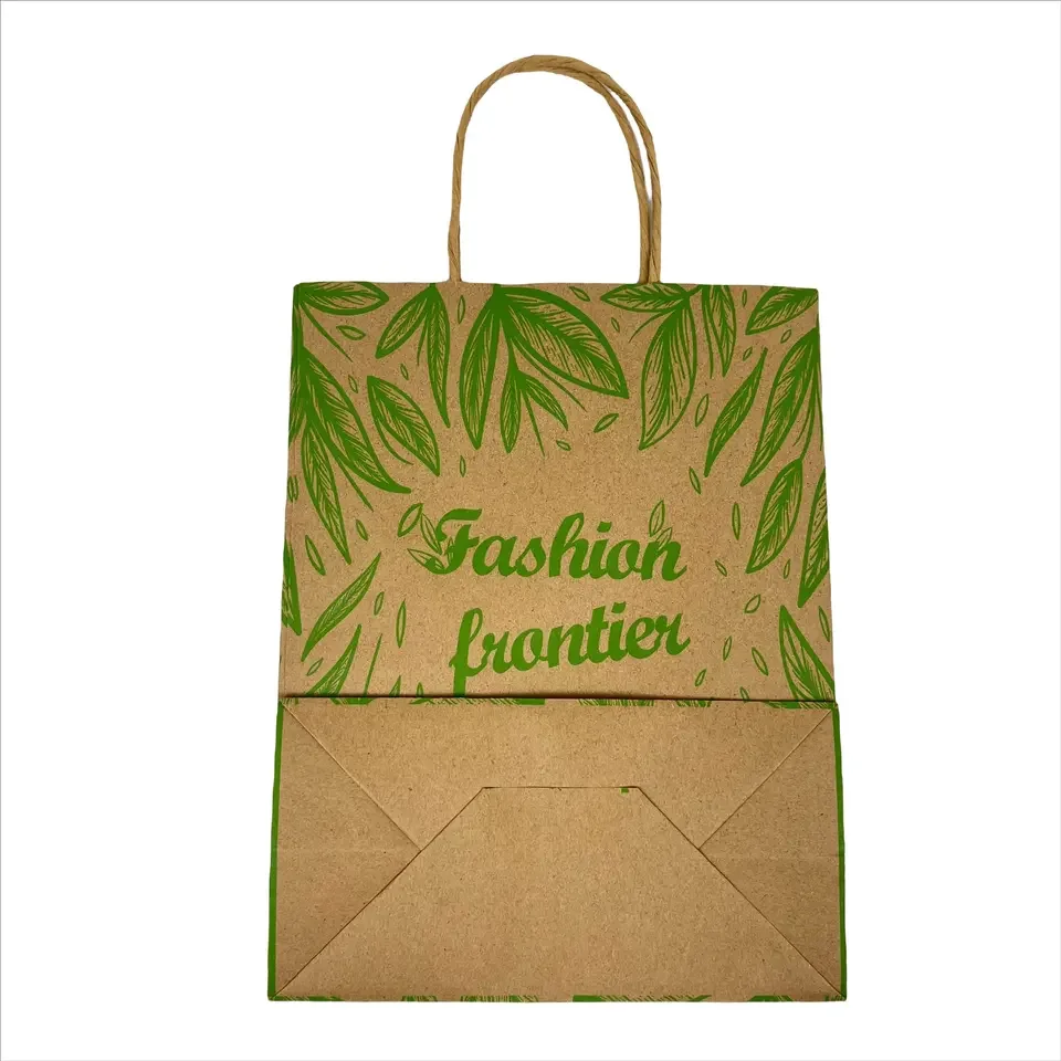 Factory Direct Sale Recycled Paper Bags Custom Design Packaging Brown Kraft Paper Bags with Handles