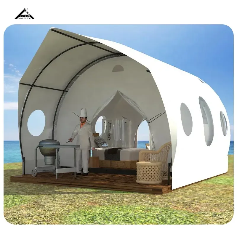 Открытый отель роскошный купол палатка курортная оцинкованная сталь парусник формы палатки для свадеб Вечеринка Кемпинг