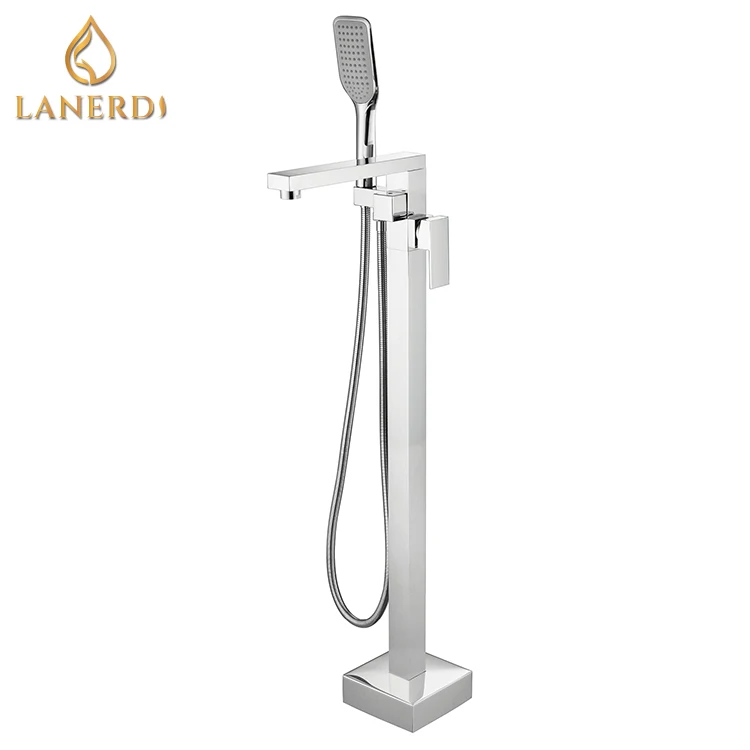 Kai Ping Factory  Floor Mounted Free Standing Freestand Freestanding Bath Tub Bathtub Mixer Tap Faucet Shower Set