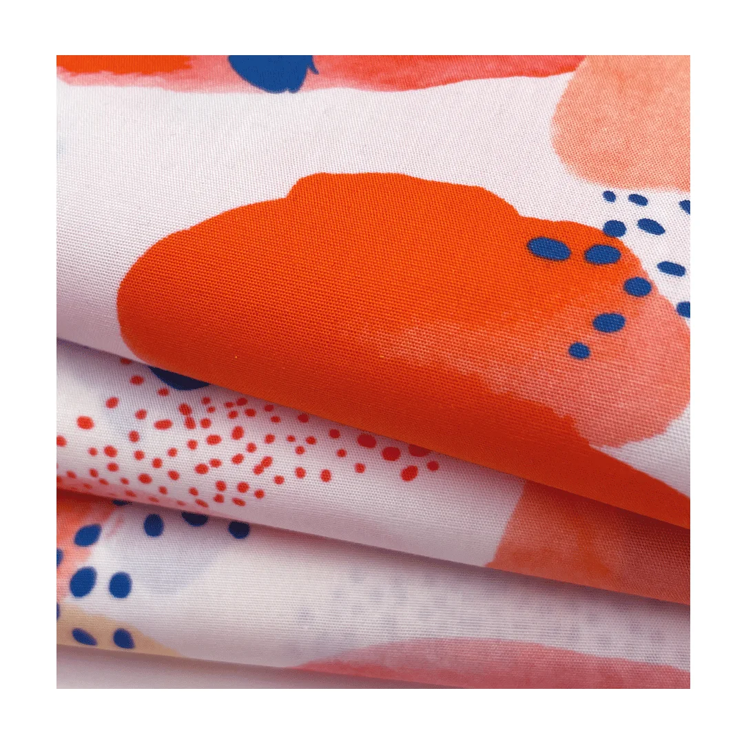 Wholesale No MOQ Customized Digital Print Lightweight 100% Cotton 50S Floral Plain Fabric For Dressing