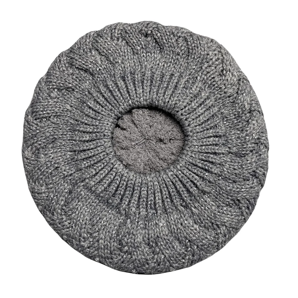 fashion solid grey winter women beret hat