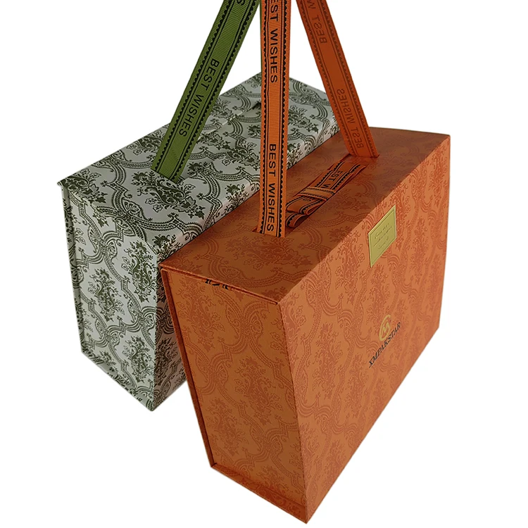 Роскошные складные рождественские ручки подарочная упаковка для обуви коробки одежды с магнитной крышкой