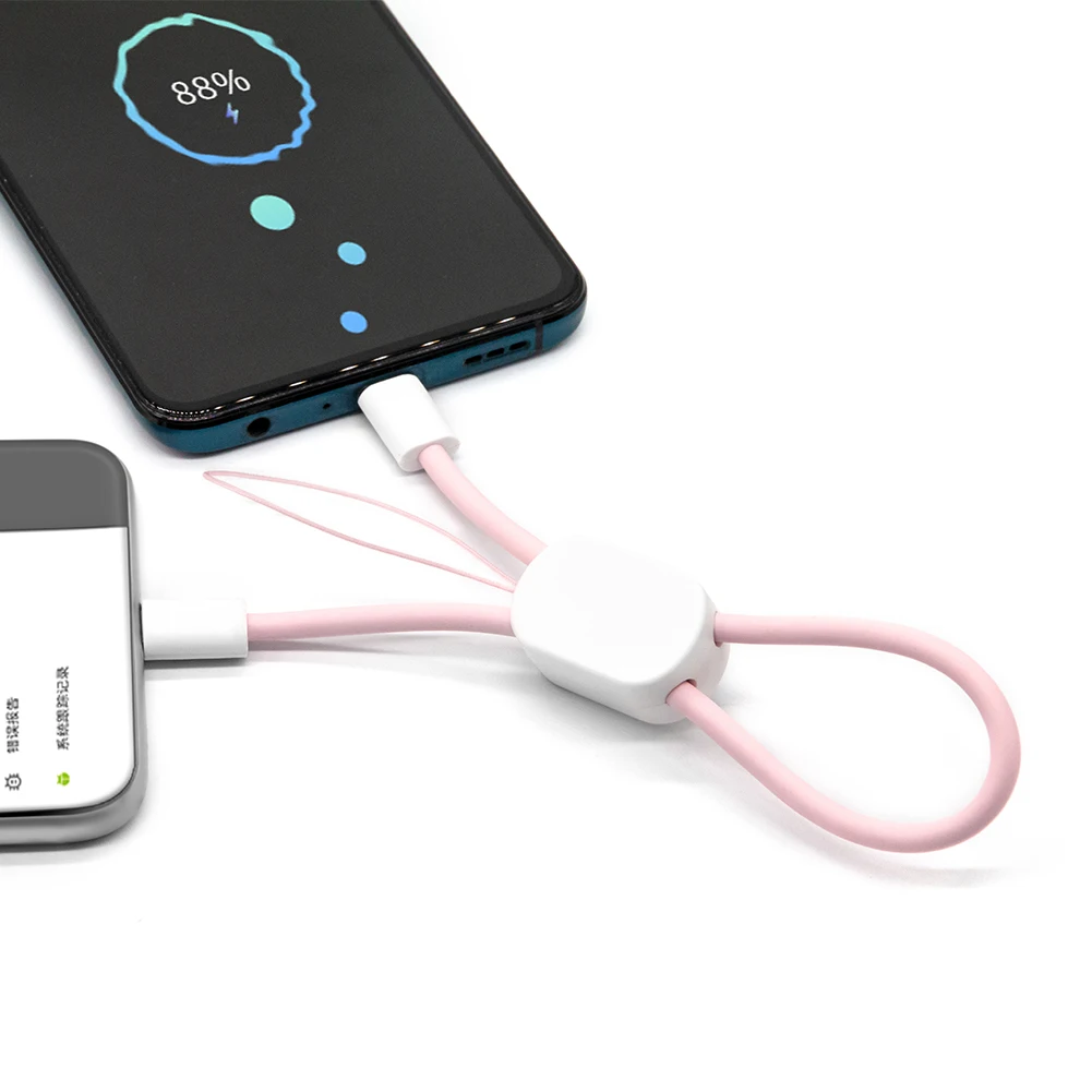 Newly launched TPE mobile phone lanyard charging cable 3A 60W C to C Fast Charging Data Cable For IPhone15 For Huawei