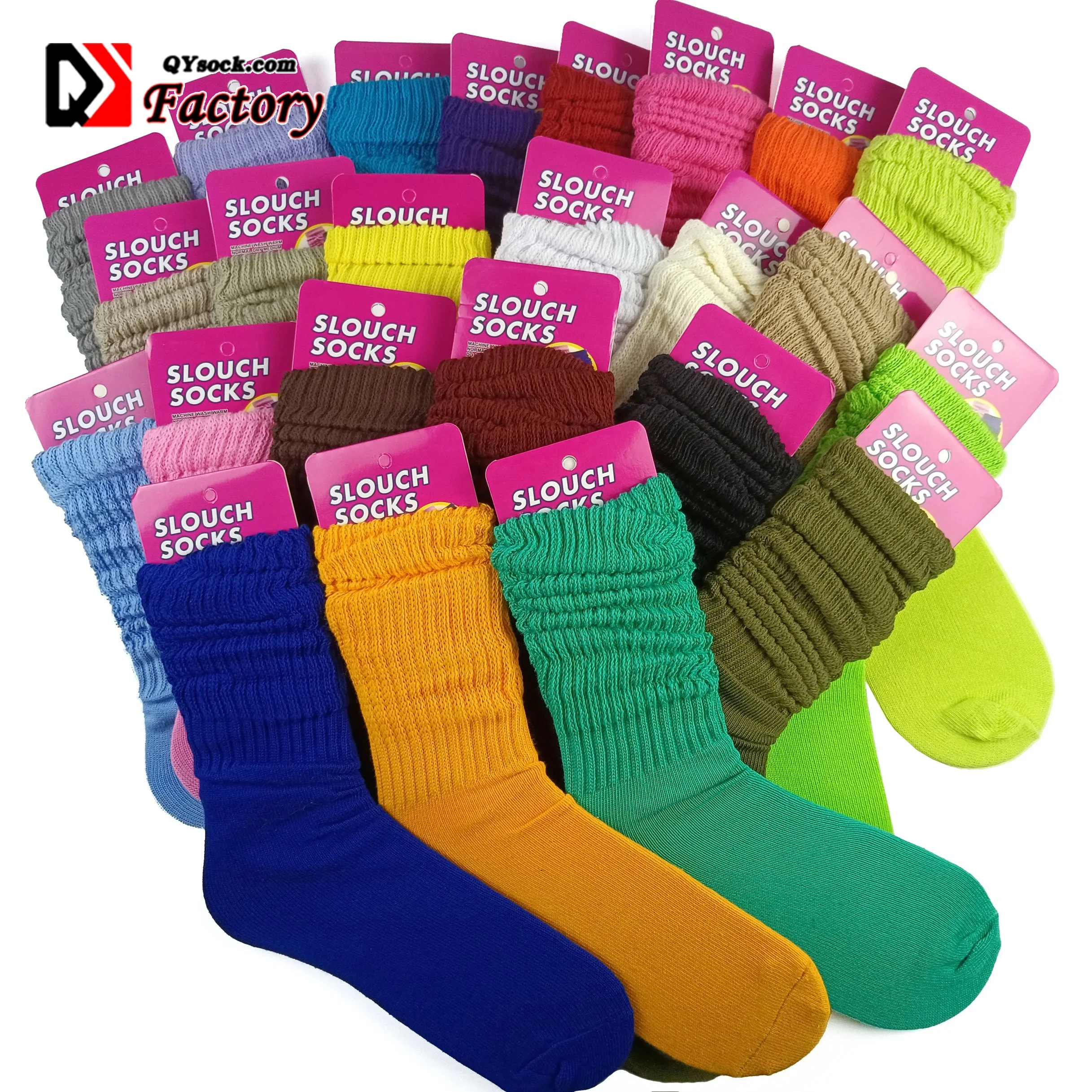 wholesale women slouch socks long thigh high cotton socks