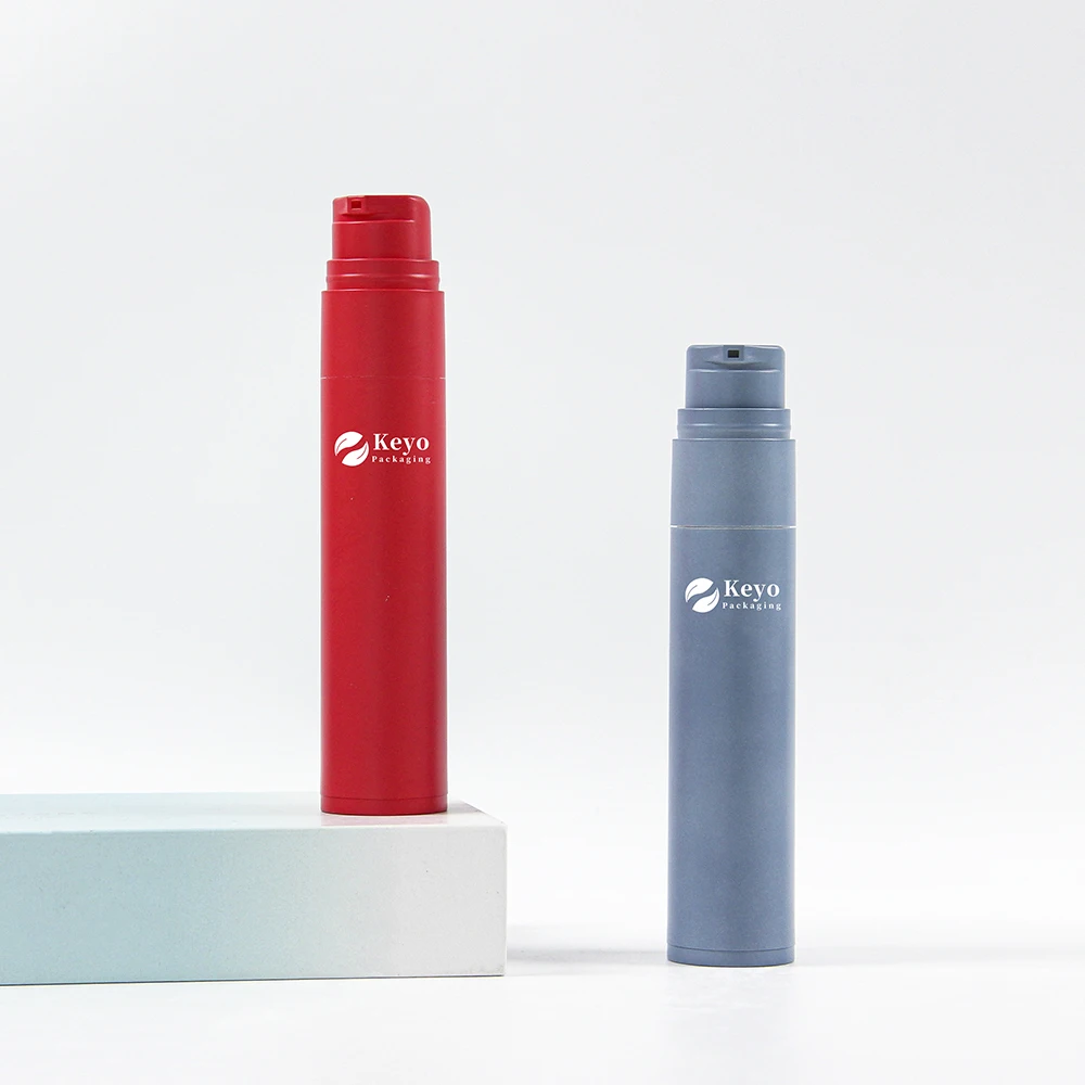 Wholesale Airless Toothpaste Bottle 60ml 2oz Empty Refillable Plastic Airless Pump Jar For Skincare Bottle