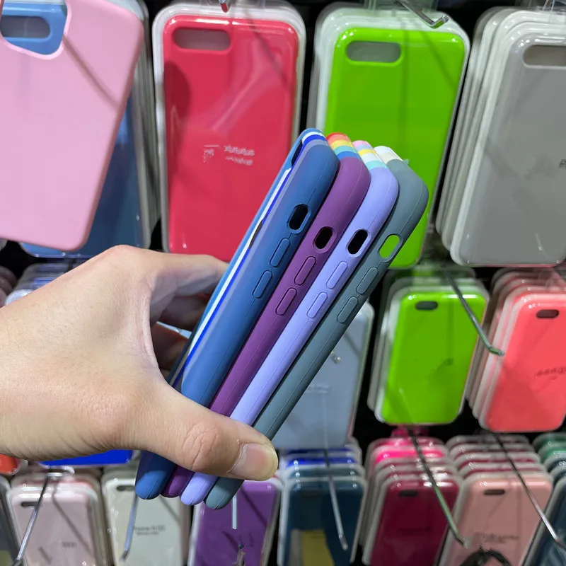 Fashion Rainbow silicone phone Case Cheap Protective case Colorful Series Mobile Silicone Phone Case