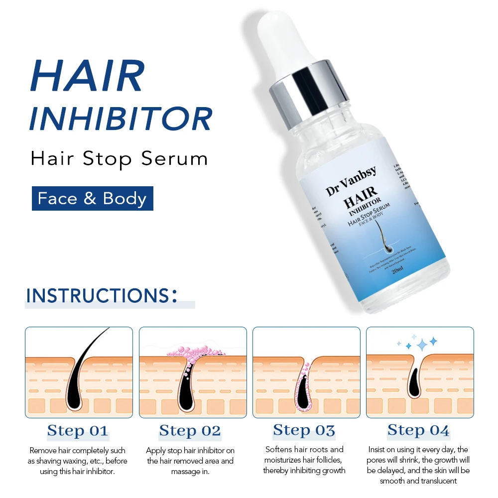 2023 Factory Price Hair Inhibitor Oil Hair Removal Retardant Permanent Facial Hair Remover For Women Oil