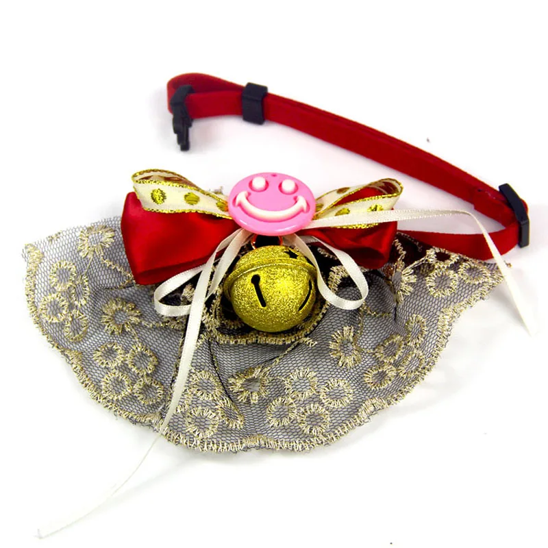
New design Christmas Tulle smile face big bell big dog bow tie 