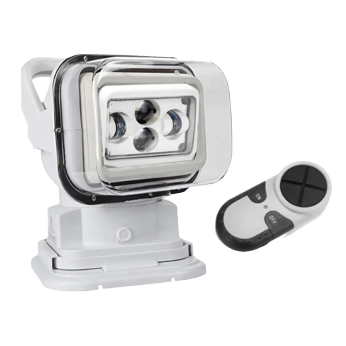 60W Led Marine Search Light Remote Control 360 Degrees Rotating 12V 24V for Boat Fire Truck Car Offroad Outdoor Spotlight