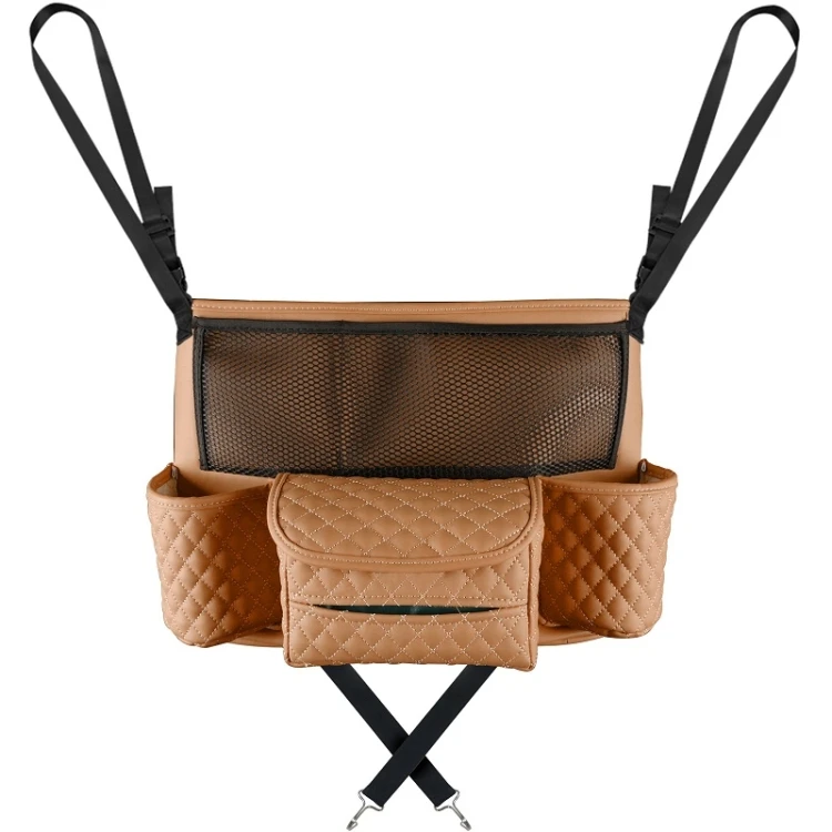 Factory price Car Central Control Seat Back Leather Multifunctional Shockproof Storage Bag