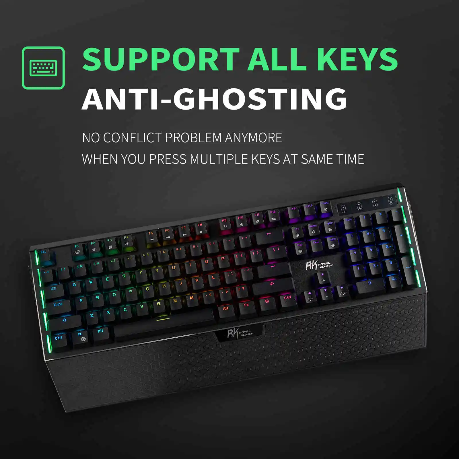 Royal Kludge RK950 mechinal hungarian private label slide pc a4tech keyboard and kit mouse teclado keybo wired klawiatura kid