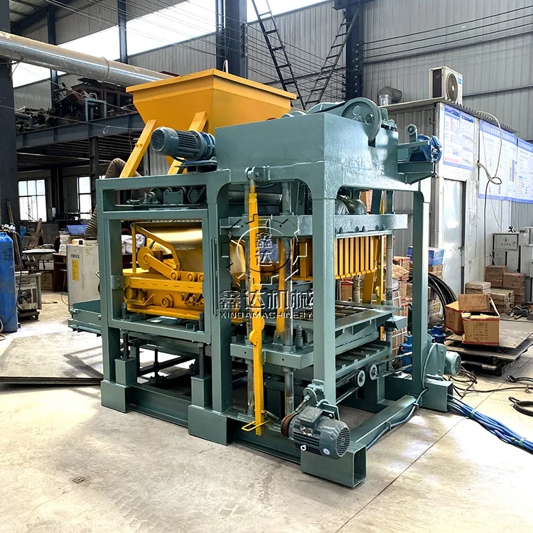 brick making machine QT4-25B Molds can be customized and replaced automatic interlocking block machine