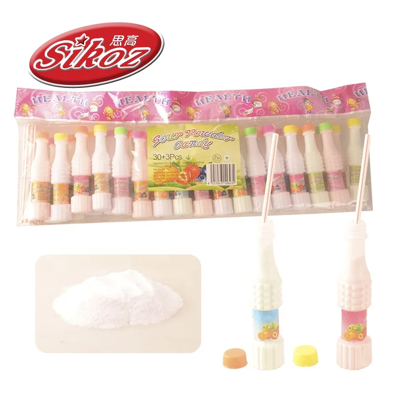 factory supplier fruit sour powder candy in cola bottle