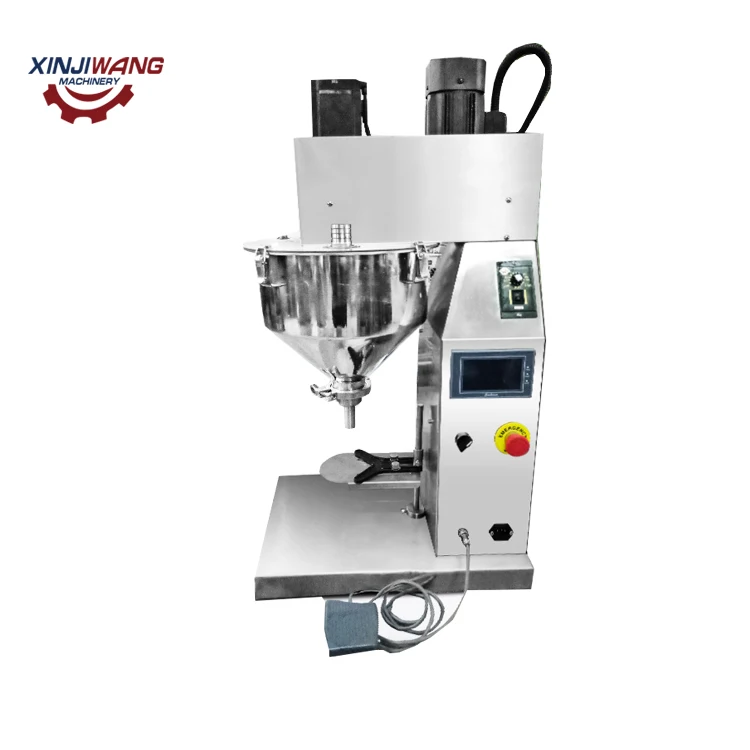 304 Stainless Semi Auto Dosing Weighing Bottling Spice Salt Sugar Protein Dry Powder Filling Machine