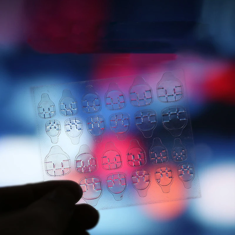 Hot Sale Jelly Transparent Double Side self Adhesive Nail Sticker for Girls